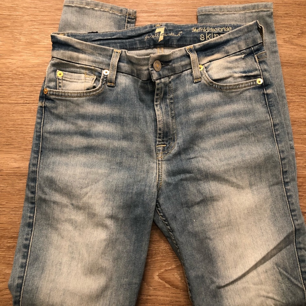 7 for all mankind mid rise skinny jean